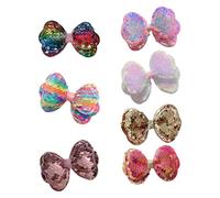 Lot de 7 pinces à cheveux à paillettes pour fête de Noël - Accessoires de mode pour filles et enfants