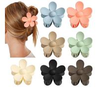Lot de 7 pinces à cheveux en forme de fleur antidérapantes pour femmes et filles, 7 couleurs