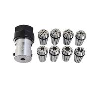 Lot de 7 pinces de serrage + 1 tige d'arbre moteur C16 ER11 3,175 mm, 4 mm, 5 mm, 6 mm, 7 mm, 8 mm, trou intérieur, porte-outil for machine de gravure DIY(C16-ER11-6mm (1 set))