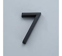 Lot de 7 plaques autocollantes 3D de 0 à 9 - 6 cm - ABS galvanisé - Pour appartement, porte, maison, boîte aux lettres, rue, hôtel, intérieur et extérieur - Noir