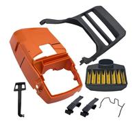 Lot de 7 poignées frein chaîne, couvercle cylindre moteur for tronçonneuse Husqvarna 372 365 371 362, filtre à air WT, clips tige starter 503 76 49-03