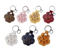 Lot de 7 porte-clés en cuir avec patte