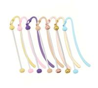 Lot de 7 porte-clés vierges à perles pour la création d'accessoires uniques - Marque-pages en perles - Accessoires de fabrication de bijoux - Porte-clés vierges en métal