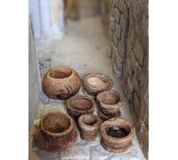 Lot de 7 pots et bols pour crèche de Noël