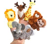 Lot de 7 poupées à Doigts Mignonnes Animaux Sauvages Doux Petites poupées Jouet Cadeau pour Enfants