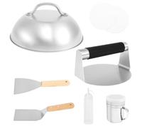 Lot de 7 presse-hamburgers Smash en acier inoxydable à fond plat résistant à l'usure, antiadhésif, passe au lave-vaisselle, outils de fabrication pour la cuisine