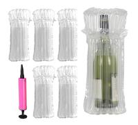 Lot de 7 protecteurs de bouteille de vin, coussins à bulles réutilisables avec pompe gratuite, protecteurs de bouteilles pour voyage, coussin gonflable pour colonne d'air, sacs à bulles pour emballage