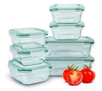 Lot de 7 Récipients Alimentaires en Verre avec Couvercles, Boîte à Lunch, Classbach, FHD4010G, , Transparent Transparent G