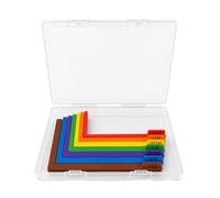 Lot de 7 règles d'alignement pour la fabrication de cartes, guide de superposition de papier en forme de L avec étui de rangement, outils d'espacement à code couleur pour scrapbooking B