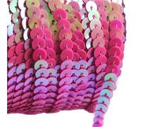 Lot de 7 rubans 90 m long, composés paillettes plates rondes 6 mm, à coudre ou utiliser for les loisirs créatifs et accessoires couture pour Projets de Bricolage(Color 4)