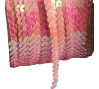 Lot de 7 rubans 90 m long, composés paillettes plates rondes 6 mm, à coudre ou utiliser for les loisirs créatifs et accessoires couture pour Projets de Bricolage(Color 2)