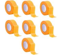 lot de 7 rubans adhésifs professionnels dorés Rouleau de 50 m x 40 mm - Ruban adhésif doré - Ruban de masquage pour peintres - Crêpe pour intérieur et extérieur - Crêpe de peintre - Ruban adhésif poly