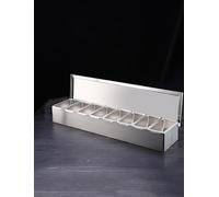 Lot de 7 saladiers à assaisonnement en acier inoxydable avec couvercle, motif grille pour le rangement de la cuisine et la maison, pour restaurant et organisation des ingrédients