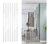 Lot de 7 séparateurs de pièce réglables en aluminium avec poteaux Sn pour salon et studio - Blanc élégant 190 cm