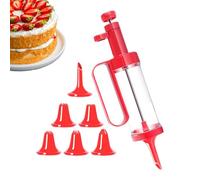 Lot de 7 seringues pour glaçage - Seringue pour remplir le glaçage, poche à douille et buses, seringue pour remplir les cupcakes, seringues pour décorer les desserts