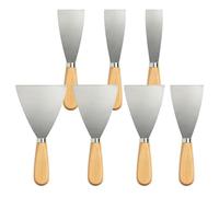 Lot de 7 spatules avec spatule en métal, spatule de surface et spatule japonaise, idéal pour les travaux de construction sèche et de peinture, comprend des spatules de 2,5, 3,8, 5, 6,3, 10,2 et 12,7