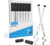 Lot De 7 Stylos Noirs Compatibles Avec Cricut Joy Calligraphie Glitter Gel Style 7 Stylos Dans Une Variété De Tailles[Z3397]