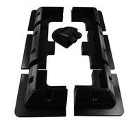 Lot de 7 supports de panneau solaire en ABS noir - Sans perçage - Support solaire - 350 mm - Pour toit - Sans perçage - Pour camping-car, bateau, caravane - Avec passe-câble - Noir