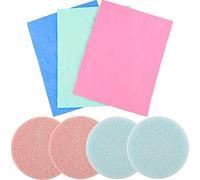 Lot de 7 tampons à récurer polyvalents pour enlever l'encre des parties complexes des tampons Outils d'artisanat faciles à nettoyer Tampons transparents-Blocs en acrylique Positionneurs de tampons