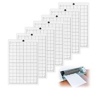 Lot de 7 tapis de découpe pour Silhouette Cameo 4/3/2/1 Explore, 20,5 x 30,5 cm, avec grille de mesure, adhésif, transparent