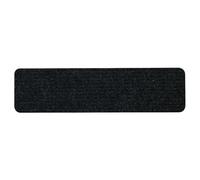 Lot de 7 tapis de marche antidérapants lavables avec dos adhésif réutilisable, pour personnes âgées, enfants et animaux domestiques (76,5 x 20,5 cm, noir)