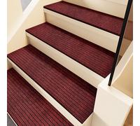 Lot de 7 tapis d'escalier en caoutchouc antidérapant imperméables et antidérapants pour une utilisation en intérieur/extérieur, parfaits pour le bois, le béton, le marbre et les marches métalliques