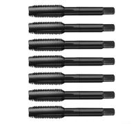 Lot de 7 tarauds à pointe spirale en titane pour filetage en acier et aluminium M3-M12 - Équipement de machine manuelle compatible avec acier à faible teneur en carbone - Puce efficace en acier