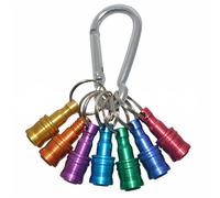 Lot de 7 tiges de connexion porte-clés de 1/4", 1 mousqueton, porte-foret, foret hexagonal, support de tête de tournevis, adaptateur de vis portable pour vis hexagonales (7 couleurs)