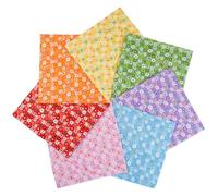 Lot de 7 tissus en coton, 50 x 50 cm, pour couture, patchwork, vendu au mètre, pour le bricolage, le matelassage, la décoration de vêtements de poupée, multicolore