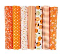 Lot de 7 tissus en coton pour patchwork - 50 x 50 cm - Tissus en coton pour couture DIY faits main - Motifs colorés - Ensemble de tissus en coton pour couture, scrapbooking, patchwork, loisirs