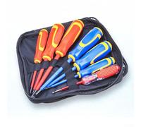 Lot de 7 tournevis isolés avec embouts magnétiques pour croix et tête plate, poignée ergonomique antidérapante, résistance à la tension 1000 V pour travaux électriques et bricolage