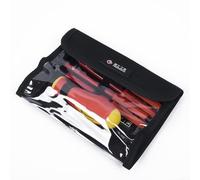 Lot de 7 tournevis isolés d'électricien avec double tête pour pointes plates et cruciformes - Outil à main en alliage d'acier de 15,5 cm pour l'entretien électrique