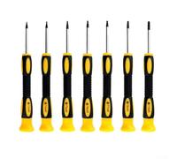 Lot de 7 tournevis Torx T3 avec trou, kit d'outils de réparation pour manette Xbox 360, téléphone, PC, disque dur, jaune, noir, argent