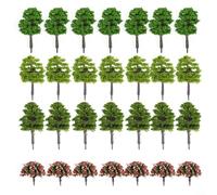 Lot de 70 arbres miniatures en plastique pour tracé de train, diorama architectural, HO Z pour balances TT, tailles assorties, 3 à 9 cm, paysage réaliste pour modélisme ferroviaire, parc