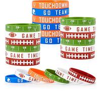 Lot de 70 bracelets de motivation en silicone pour le sport sur le thème du football sur le thème du football, cadeau d'anniversaire