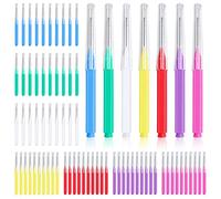 Lot de 70 brosses interdentaires, cure-dents, tête de fil dentaire, bâton de fil dentaire, brosse d'hygiène bucco-dentaire, mini nettoyeur de dents pour nettoyer les espaces entre les dents