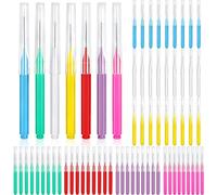 Lot de 70 brosses interdentaires, cure-dents, tête de fil dentaire, brosse d'hygiène bucco-dentaire, nettoyeur de dents, outil de nettoyage des dents