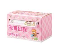 Lot de 70 feuilles de papier à tirer pour écrire des notes adhésives de dessin animé sur un livre, un cahier, un calendrier, un réfrigérateur, un ordinateur fait à la main