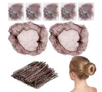 Lot de 70 filets à cheveux invisibles pour chignons, ballet, 20 filets à cheveux invisibles de 50 cm et 50 épingles à cheveux en forme de U pour femmes, filles, danseuses de ballet, infirmières