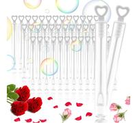 Lot de 70 Tubes à Bulles de savon, Mini Bulle de Savon pour Mariage, enfants la fête et Les Anniversaires, Tubes vides Ne Contient Pas de Liquide (Blanc)
