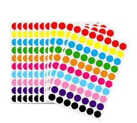 Lot de 700 autocollants ronds de 1,9 cm avec code couleur - 10 couleurs assorties pour bureau, étudiant, salle de classe