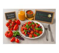 Lot de 700 graines à semer - Le Grenier d'Abondance - Tomates - Basilic - 6 sachets individuels