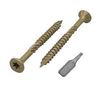 Lot de 700 vis de finition anti-corrosion avec tête fraisée/Torx, 3,5 x 40 mm, pointe de type 17 - vis d’extérieur pour terrasse en bois (vert)