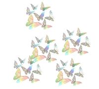 Lot de 72 autocollants muraux amovibles colorés en forme de papillon pour différentes surfaces pour décorations de gâteaux d'anniversaire, décoration de fête