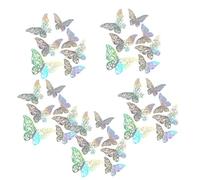 Lot de 72 autocollants muraux amovibles en forme de papillon coloré pour différentes surfaces, décorations de gâteaux d'anniversaire, autocollants papillon colorés
