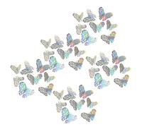 Lot de 72 autocollants muraux amovibles en forme de papillon coloré pour différentes surfaces, décorations de gâteaux d'anniversaire, autocollants papillon colorés