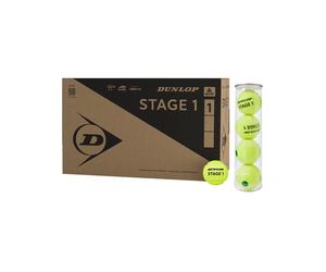 Lot de 72 Balles de Tennis d'entraînement Dunlop Stage 1 Green