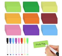 Lot de 72 bandes magnétiques inscriptibles avec stylo effaçable - Étiquettes magnétiques réutilisables pour tableau blanc, réfrigérateur (8 x 3 cm)