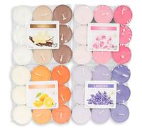 Lot de 72 bougies chauffe-plat parfumées à la lavande, rose, vanille, orange