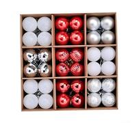 Lot de 72 boules de Noël de 3 cm de diamètre pour des décorations de vacances uniques et des idées d'artisanat (A)